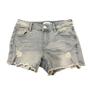 Rue21 Women's Size 0 Light Blue Denim Cut Off Shorts Distressed Y2K New Vintage